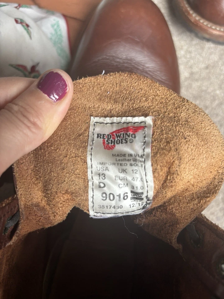 Redwing Beckman 9016 Boots UK 12 US 13 D Made In USA - Image 2 of 4