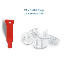 24 Pack Outlet Covers  Removal Tool Baby Proofing, Provide Shock Prevention and
