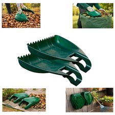 Image of Garden Leaf Grabber Set Heavy Duty Lawn Claws Hand Rake Scoop Waste Picker Tool