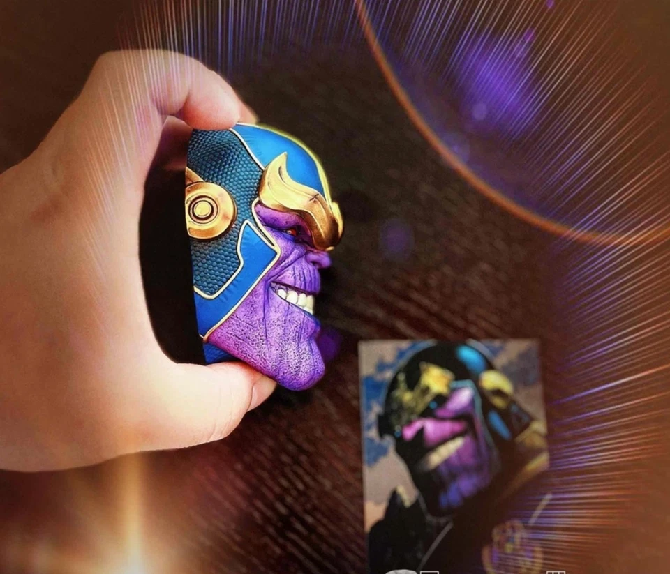 Thanos 1/4 head carved Fridge magnet Resin statue Figure-NEW Collection Gift - Image 3 of 4