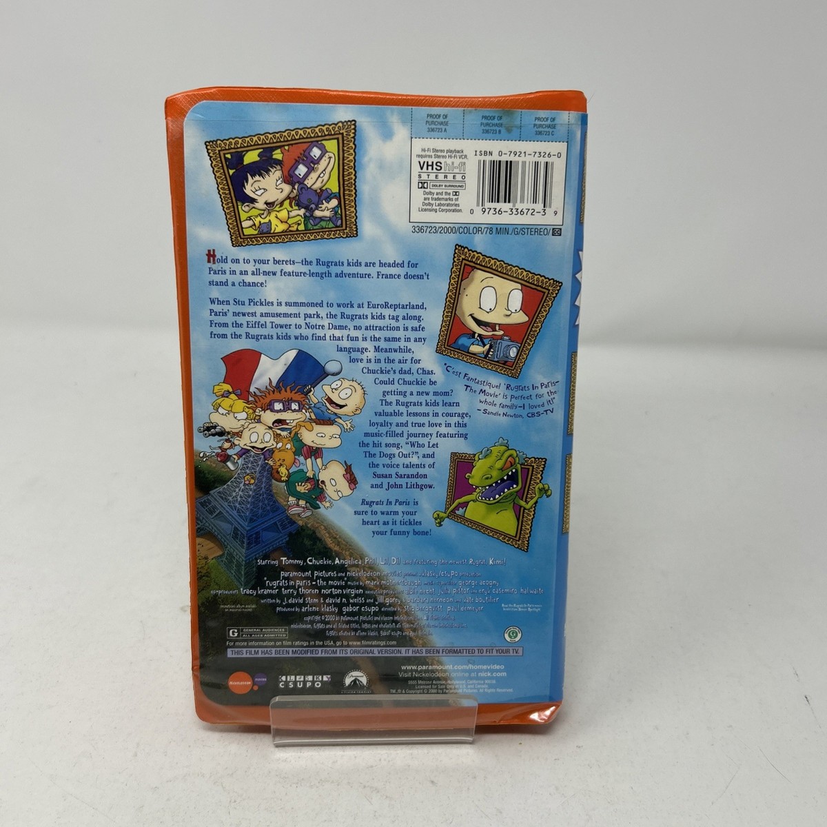 RUGRATS IN PARIS The Movie (2001, VHS) Nickelodeon Orange