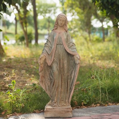 Virgin Mary Garden Statue Outdoor H31  Blessed Catholic Saint Mother of God L...