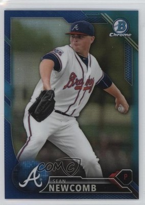 2016 Bowman Chrome Prospects Blue Refractor 75/150 Sean Newcomb #BCP65 g7z