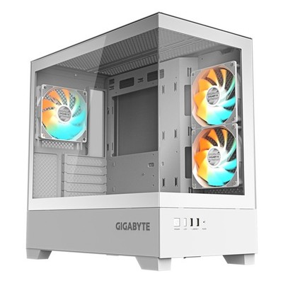 GIGABYTE C201 PANORAMIC ICE PC Case - Mid Tower, m-ATX, 360mm radiator