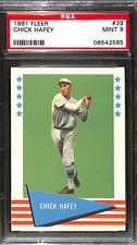 1961 Fleer #39 CHICK HAFEY PSA 9 Mint 06542585 
