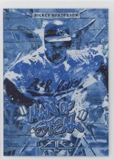 2017 Topps Fire Monikers Blue Chip Rickey Henderson #M-4 HOF 04br