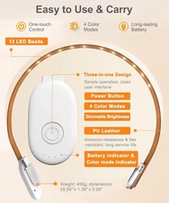 Rechargeable Light Reading Clip-on 4 Color Temperature Modes Stepless Brightness