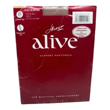 Vintage Hanes Alive Full Support Control Top 810 Pantyhose Size F Little Color