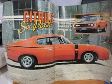 Chrysler Charger E49 Citrus Six Pack Ford Falcon GT Double Sided Magazine Poster