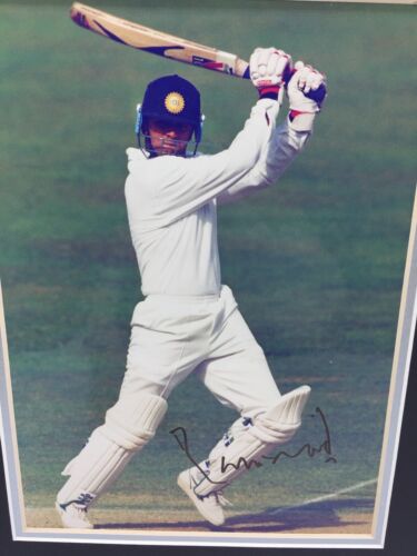 RARO Rahul Dravid India Cricket foto firmata esposizione + AUTOGRAFO CERTIFICATO DI AUTENTICITÀ - Foto 2 di 3