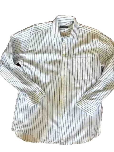 Camisas de vestir para hombre a rayas 100 % algodón chupetón chupetón