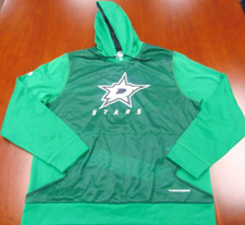 MAJESTIC NHL DALLAS STARS HOODED THERMA BASE PERFORMANCE SWEATSHIRT SIZE L