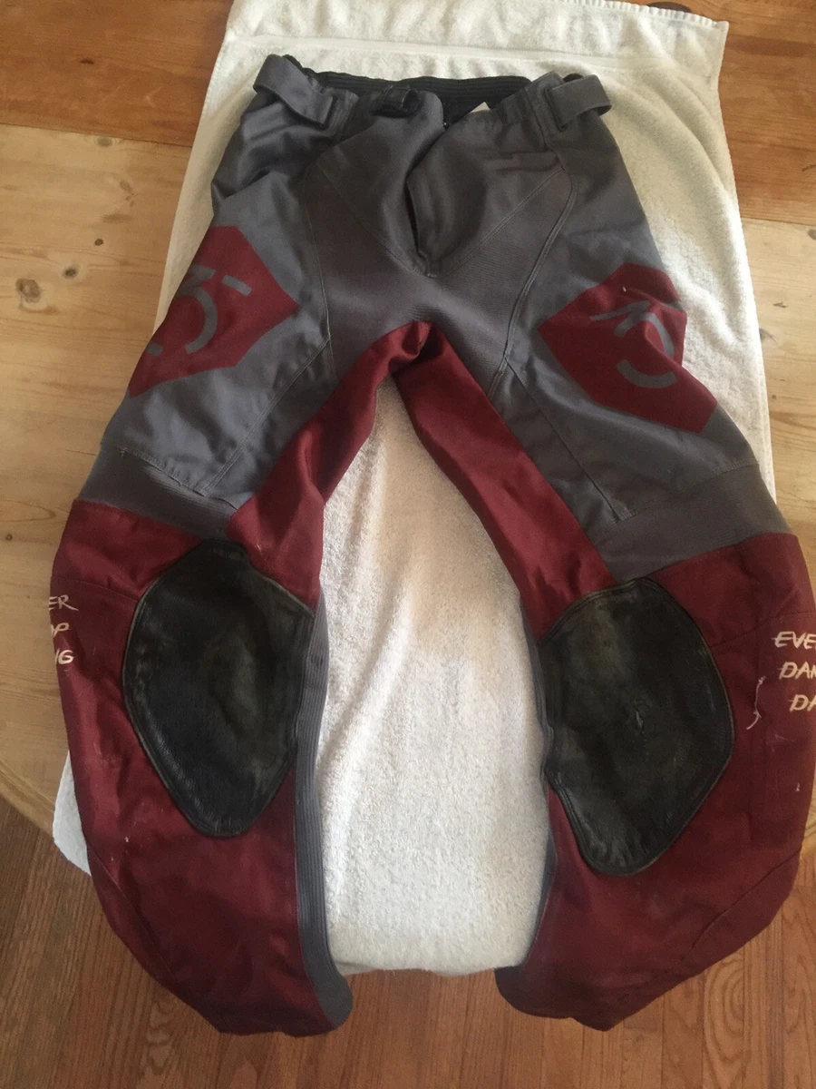 Motocross Pants Size 32 Gray Burgundy Color Used eBay