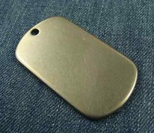 Ciondolo collana esercito militare targhetta cane puro titanio antiallergico TT034