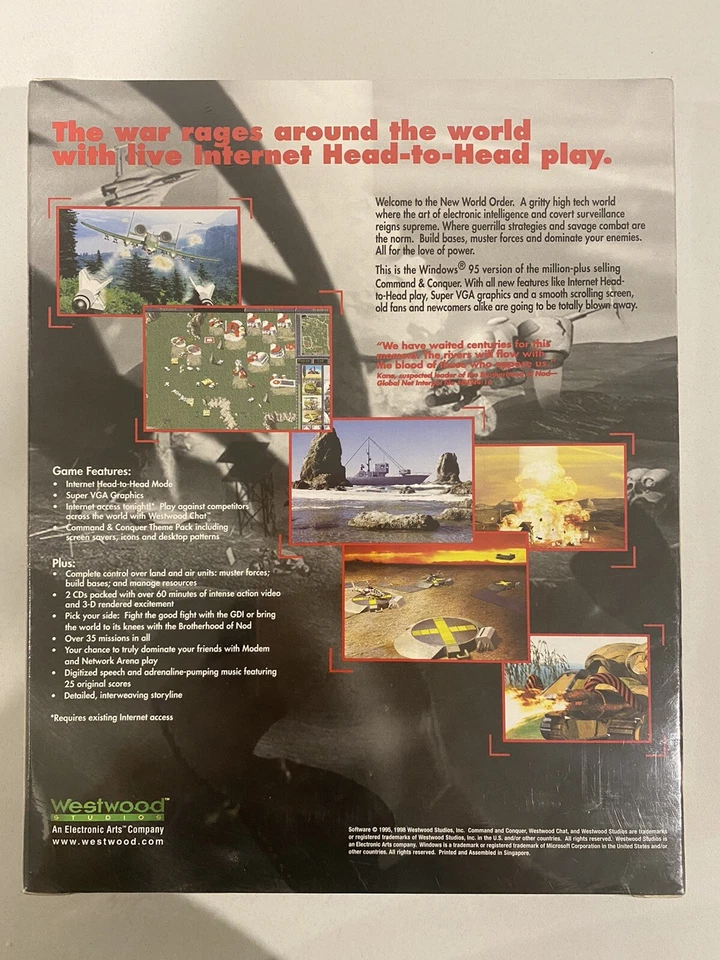 COMMAND & CONQUER Classics Game -  Brand New Sealed Big Box PC Win 95 Aus Ver. - Image 2 of 4
