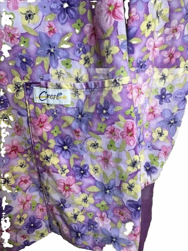 Crest Cotton Women’s/Nurse’s Long Sleeve Scrub Shirt Size Small - Picture 3 of 7
