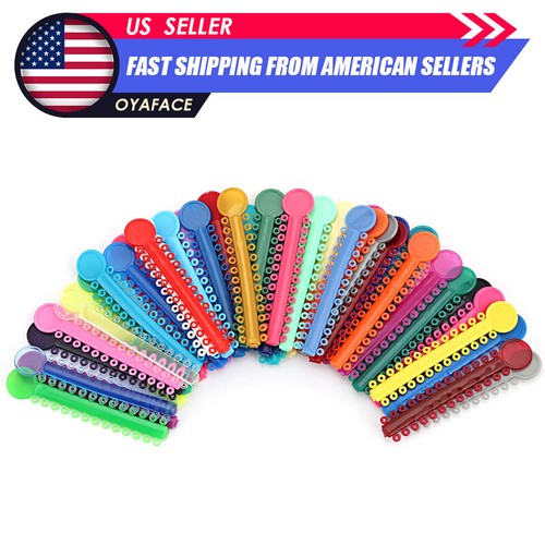 1040Pcs Dental Orthodontic Ligature Ties Elastic Rubber Bands Multi-Colors CE