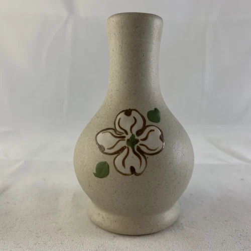 Pigeon Forge Pottery Bud Vase Dogwood Flower Tennessee Studio Vintage