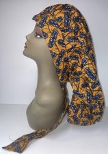 Hair Bonnets African Print With Satin Lining And Additional Straps Hand Crafted