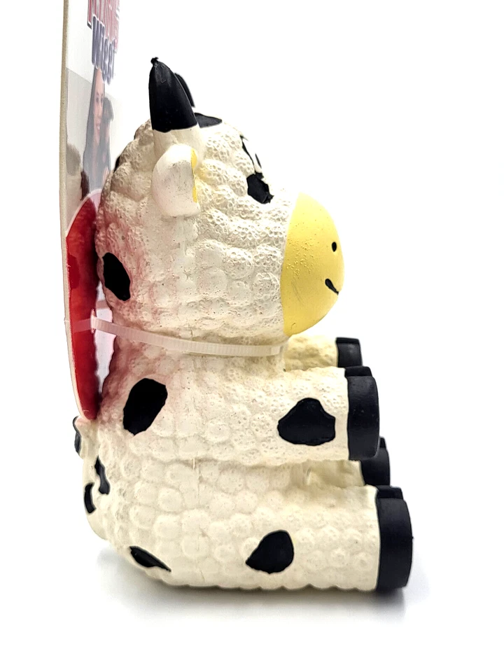 Brinquedo para cachorro KONG Wiggi vaca pequeno/médio arremesso estridente buscar e brincar - Imagem 3 de 4