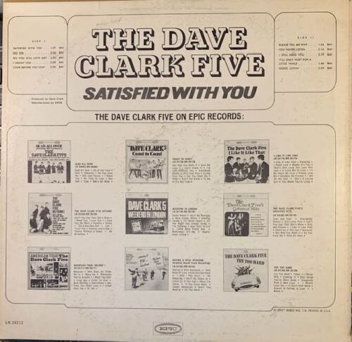 The Dave Clark Five - Satisfied With You, LP (Epic Records LN 24212) Mono - Picture 2 of 4