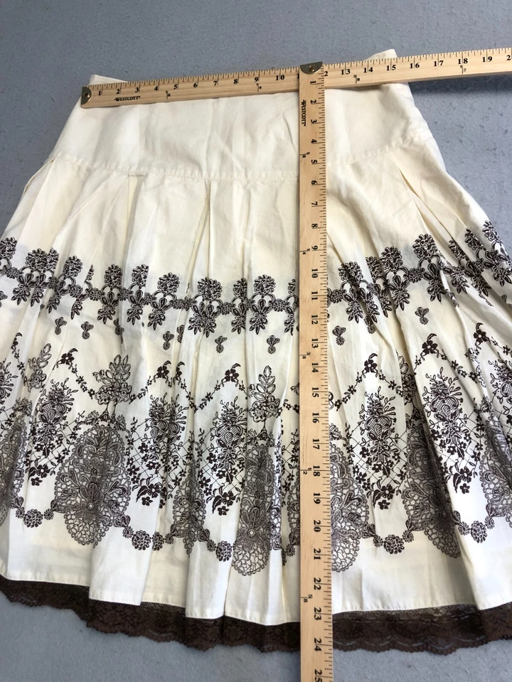 Apt 9 Skirt Womens 10 Pretty Fancy Paisley Print Garden Tea Party A-Line - Image 4 of 4