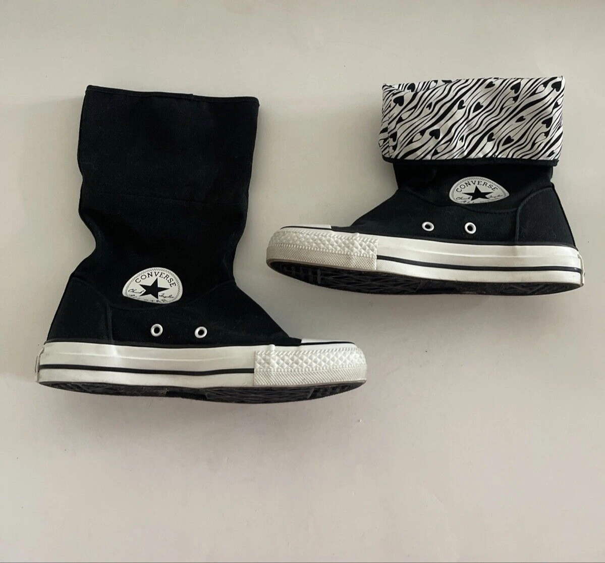 Converse All Star Scarpe Stivali Alti Roll Down Nero Taglia 6 (519239F)