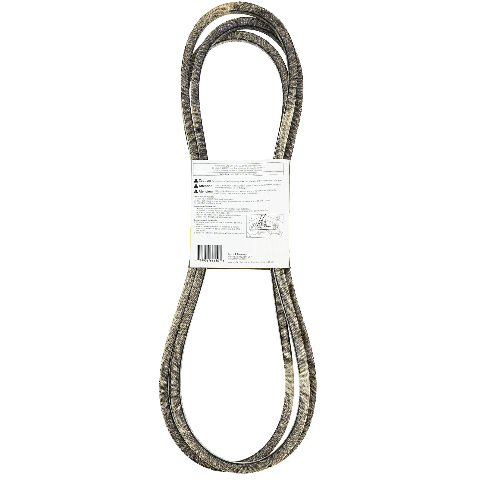 John Deere GX21395 Flat Belt Mower Deck G 110 190 C LA 150 175 D 170 E