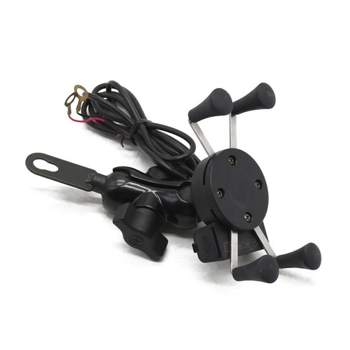 12V Universal X-Grip RAM Motor Bike Car Mount USB Charger GPS Holder Phone Black - 第 11/12 張圖片