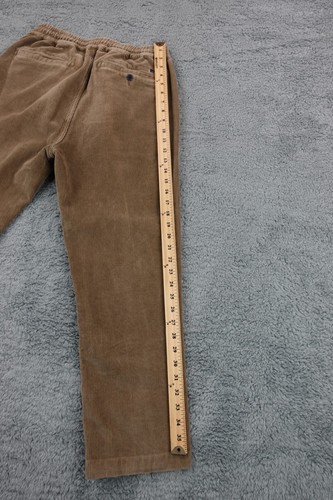 Pantalones Faherty Hombres Medianos Marrón Pana Elastizados Cintura Elástica Cordón Bolsillos - Imagen 13 de 18