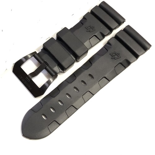 High Quality Rubber Silicone Watch Band strap Mens Pin Buckle24 26mm For Panerai - Picture 30 of 36