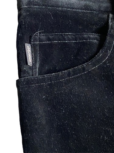 Vintage Lauren Ralph Lauren Damen Samt Jeans Größe 10P Schwarz Urlaub Luxus - Bild 3 von 10