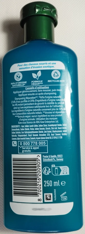 HERBAL ESSENCE — French Repair Argan Oil Shampoo — 250 ml 8.5 fl oz - Image 3 of 4
