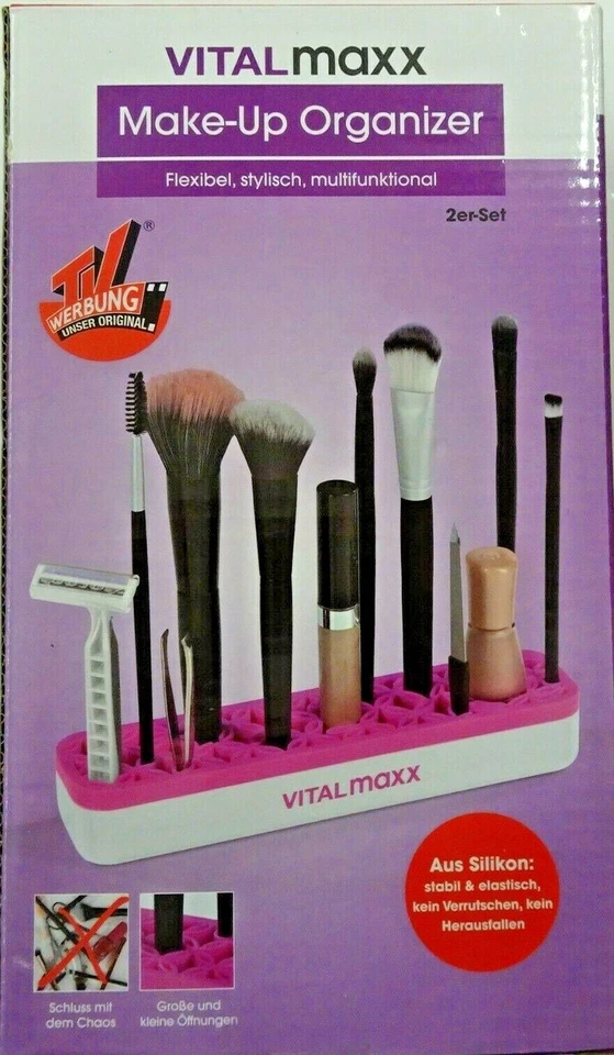 VITALMAXX Make up Organzier Schminke Styling Ablage Aufbewahrung Pinsel Ordnung 2er - Set
