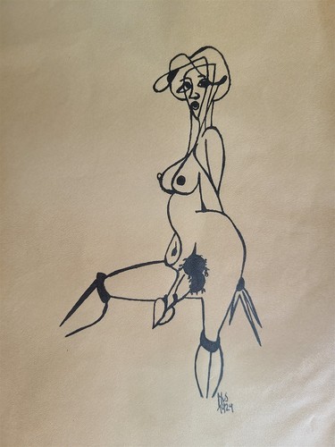 Berlin Variete Stars VINTAGE ORIGINAL EROTIC INK DRAWINGS by Max von Strauch - Picture 8 of 8