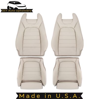 2015-2023 For Mercedes-Benz C-Class C205 C253 Front Replacement Seat Covers Tan