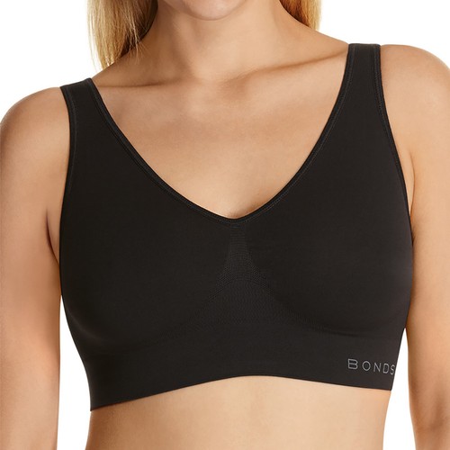 3 Pack Bonds Womens Seamless Wireless Wire Free Black Comfy Crop Bra WVLHY Bulk - Picture 5 of 7