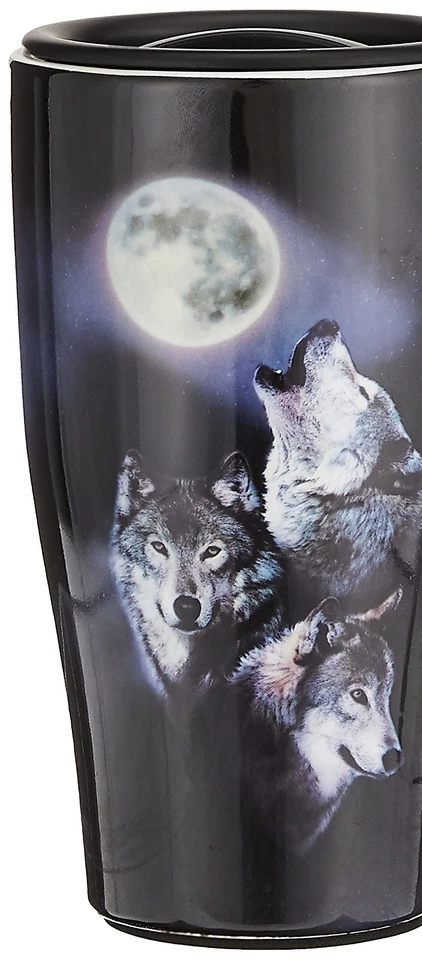 WOLVES/MOON TRAVEL MUG 18 ounces - Image 2 of 4