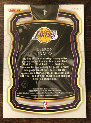 2020-21 Panini Select Lebron James Select Company Silver Prizm