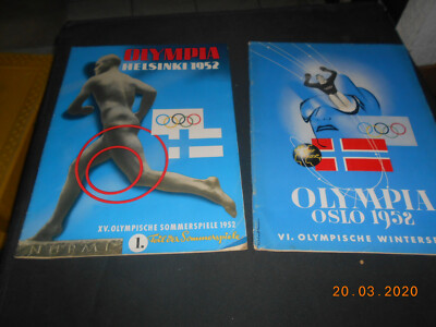 Olympiade Olympia 1952 Helsinki und Oslo 2 Sonderhefte Großformat Winter Sommer