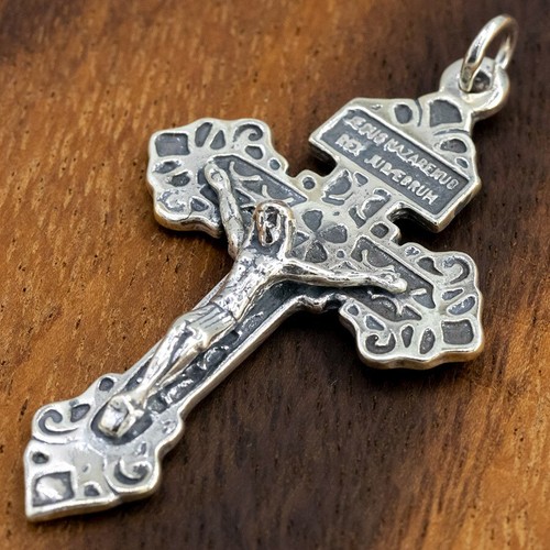 10g Handwerker Keltisches Kruzifix Kreuz Jesus Christus 925 Sterlingsilber Anhänger Charm - Bild 3 von 12
