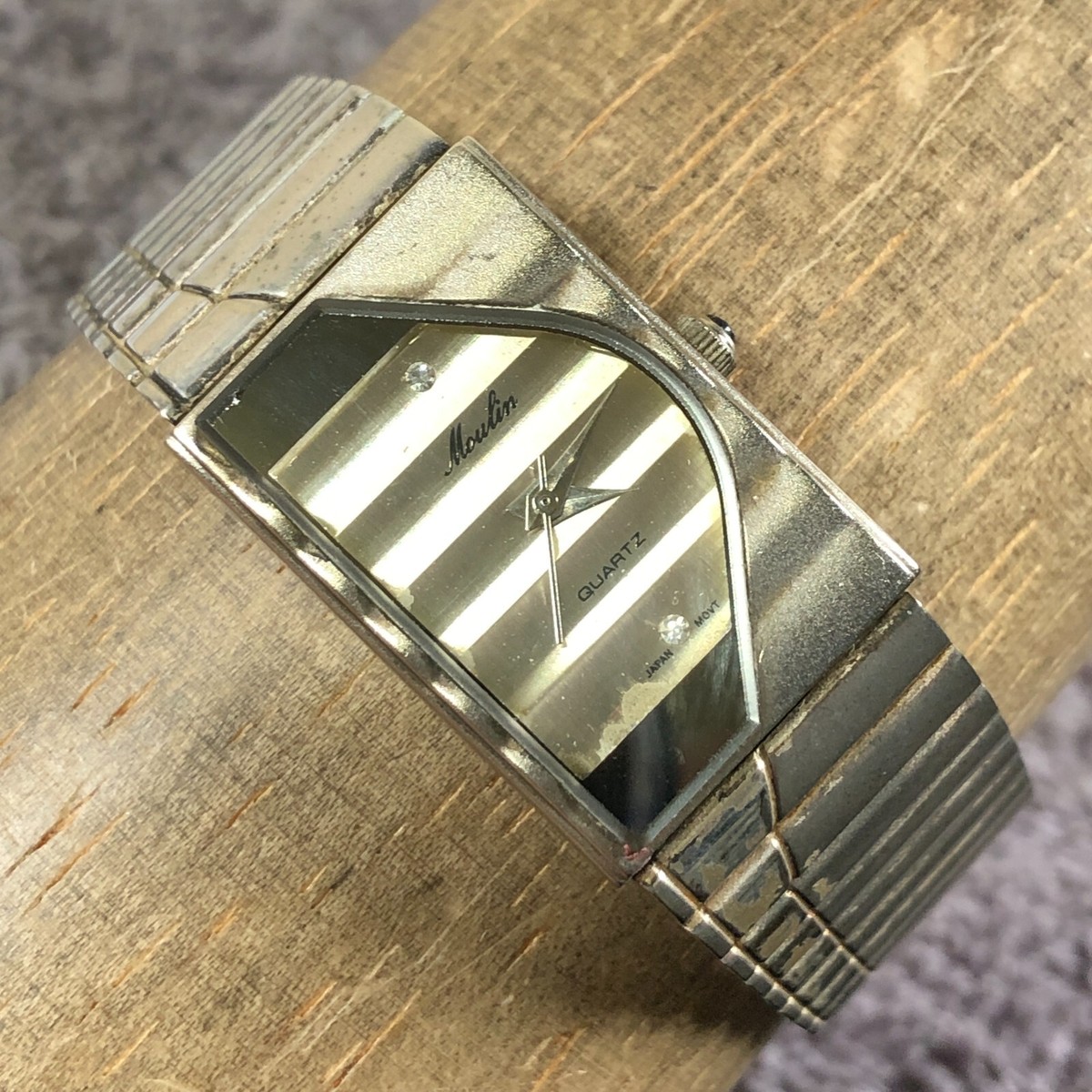 Moulin Quartz Watch Women Leather Band Silver‎ Marcasite Art Deco Japan Mvmt Moulin Watches - Etsy main image 4