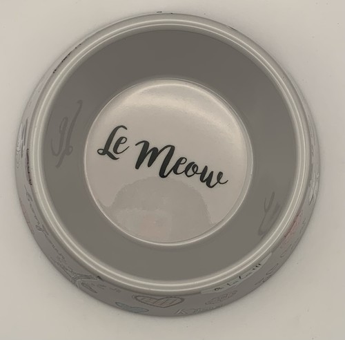 Melamine Cat Food Or Water Dish Le Meow Paris Theme. - Picture 9 of 13
