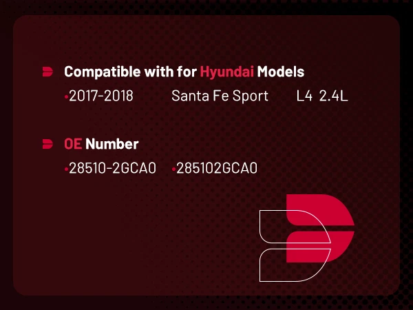 Convertidor catalítico colector compatible con Hyundai Santa FE Sport 2,4 L 2017-2018 Foto 2 de 4