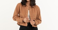 Rvca Women's Jaded Corduroy Shacket - Cml - L/12 - Nwt