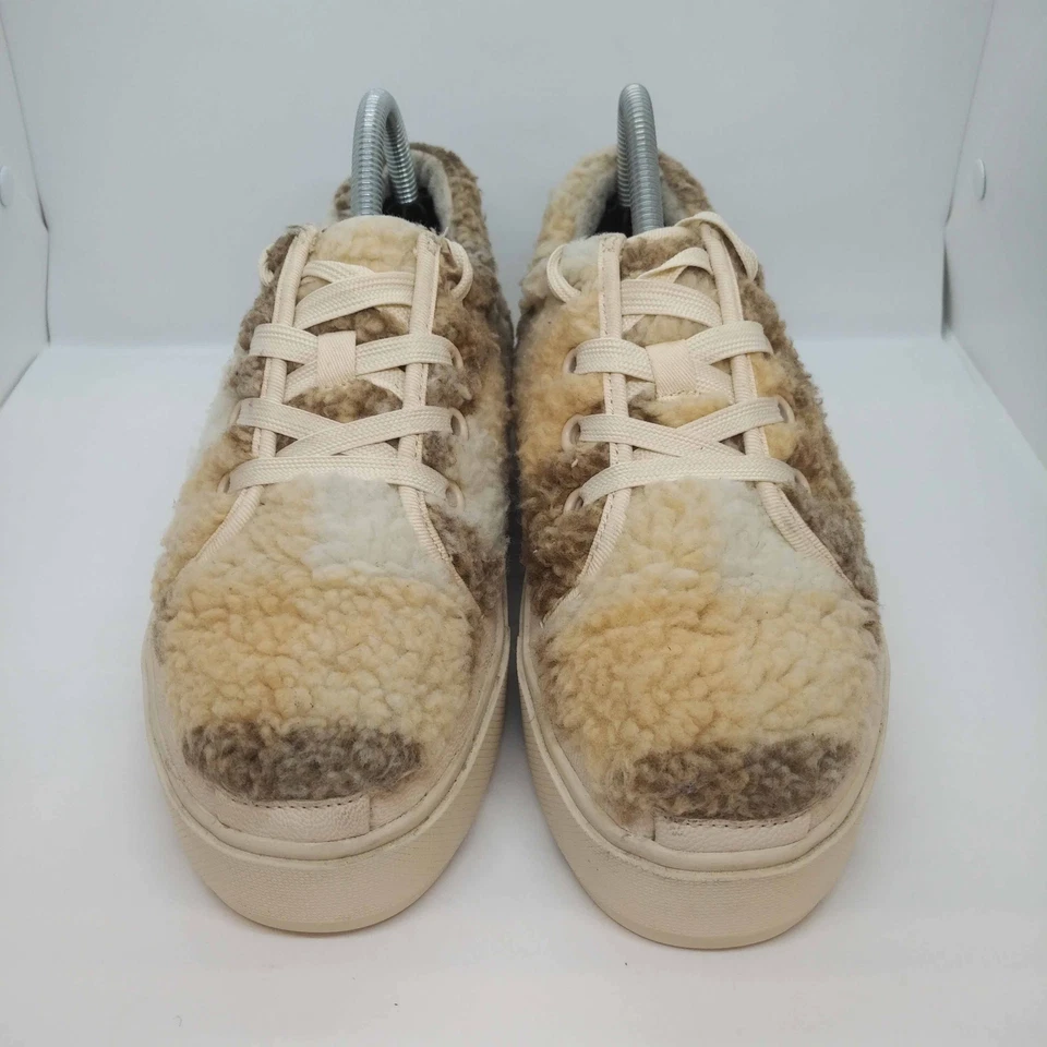Zapatos de plataforma de piel con cordones Toms Alpargata para mujer talla 8,5 marrón beige Foto 3 de 4