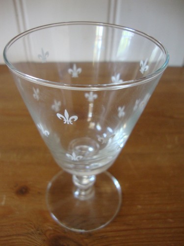 Set Of 6 Vintage Fleur-De-Lys Fleur-De-Lis Port Sherry Liqueur Glasses - Picture 4 of 6