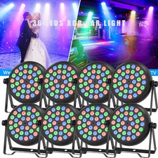 8Pack 36 LED RGB Stage Lighting PAR Light DMX Beam Party KTV DJ Disco Lights