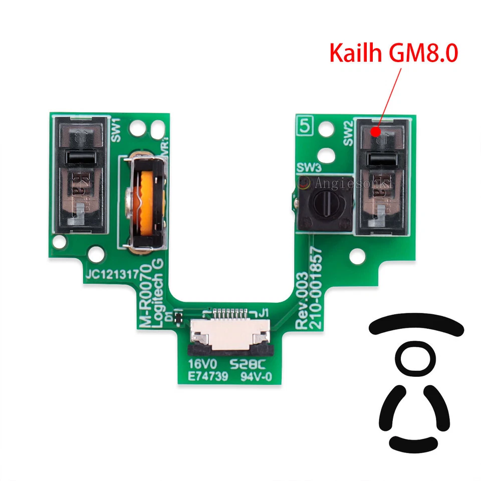 Logitech G Pro Wireless GPW GPX Mouse Micro Switch Wheel Encoder Button Board - Image 3 of 4
