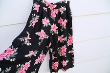 Vintage Fritzi California Crop Couloute Pants Wide Leg Elastic Waist SZ M